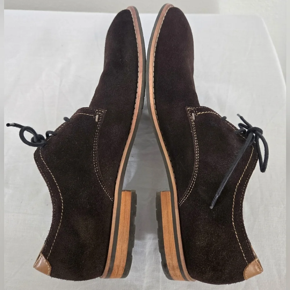 STEVE MADDEN P-Elvin Brown Suede Oxford Shoe Classic Work Casual, size 11